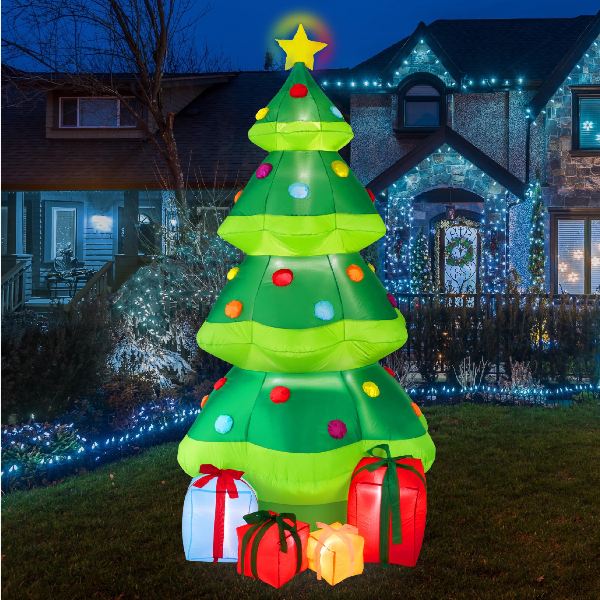 Árbol de Navidad Inflable Best Choice Products 10 Pies con 10 Luces Led - Venta Internacional $4,218