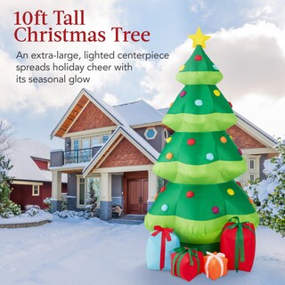 Foto 2 | Árbol de Navidad Inflable Best Choice Products 10 Pies con 10 Luces Led - Venta Internacional