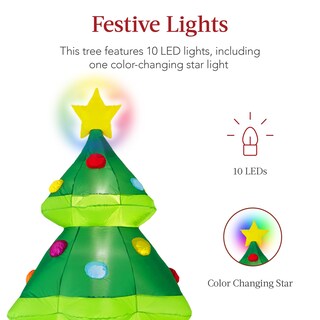 Foto 3 | Árbol de Navidad Inflable Best Choice Products 10 Pies con 10 Luces Led - Venta Internacional