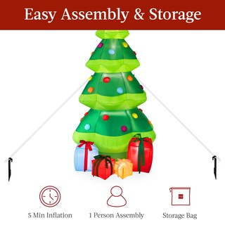 Foto 4 | Árbol de Navidad Inflable Best Choice Products 10 Pies con 10 Luces Led - Venta Internacional