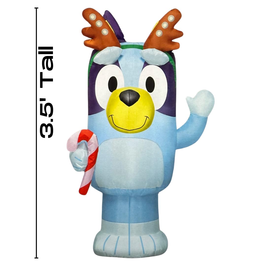 Foto 3 pulgar | Gemmy Bluey Inflable Navideño Con Bastón De Caramelo De 107 Cm De Altura - Venta Internacional.