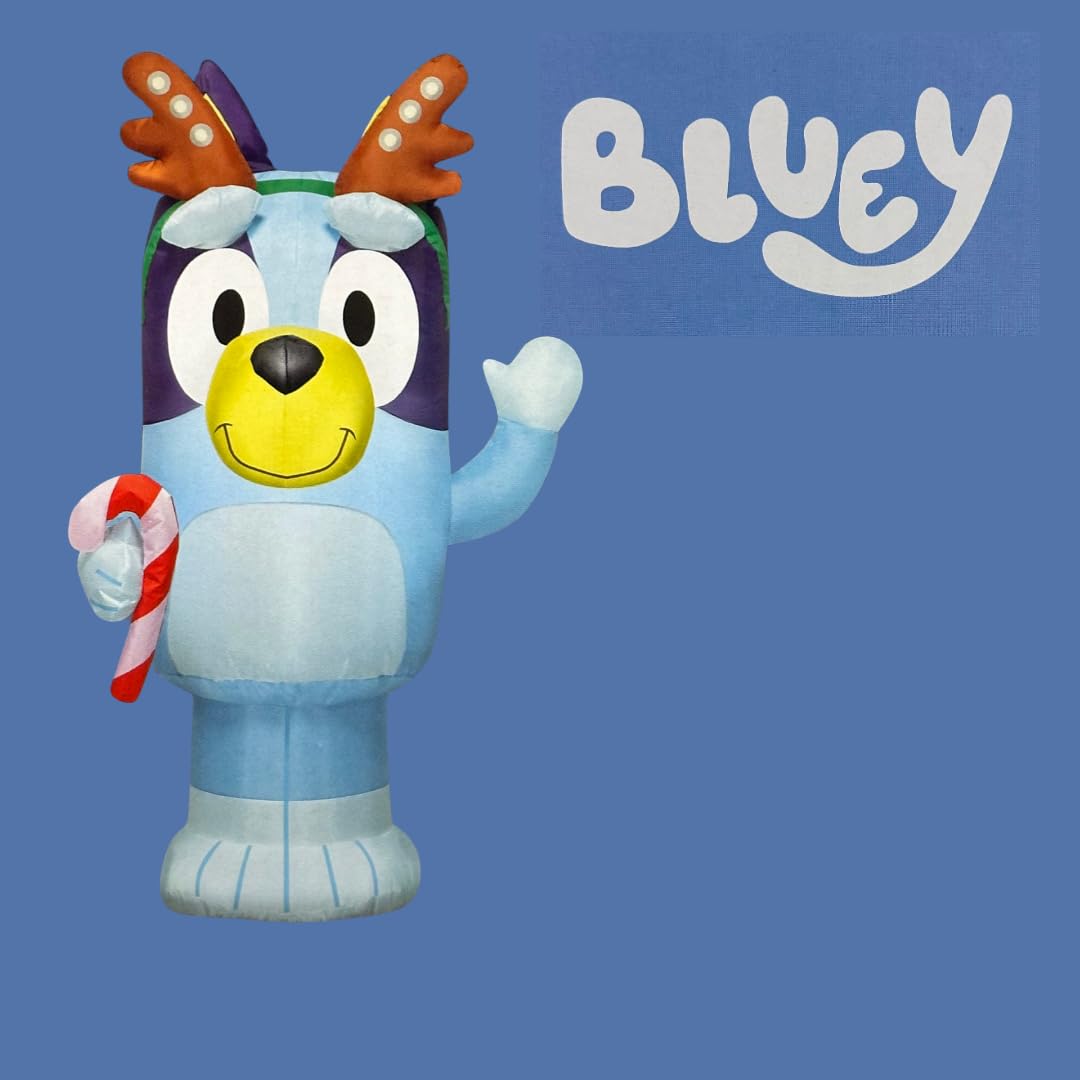 Foto 7 pulgar | Gemmy Bluey Inflable Navideño Con Bastón De Caramelo De 107 Cm De Altura - Venta Internacional.