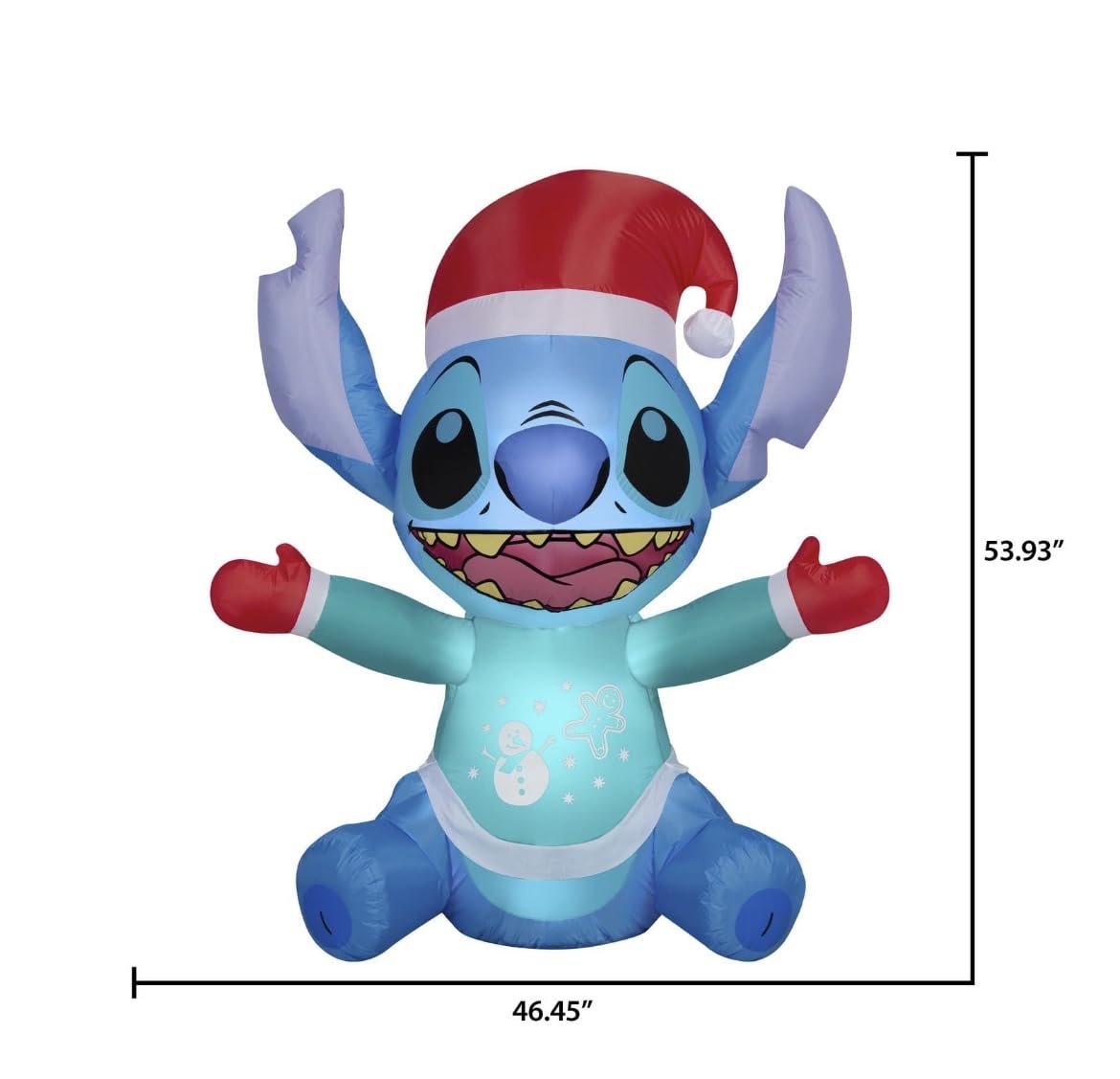 Foto 5 pulgar | Inflable De Disney Lilo And Stitch Gemmy para Exteriores De 1.4 M - Venta Internacional