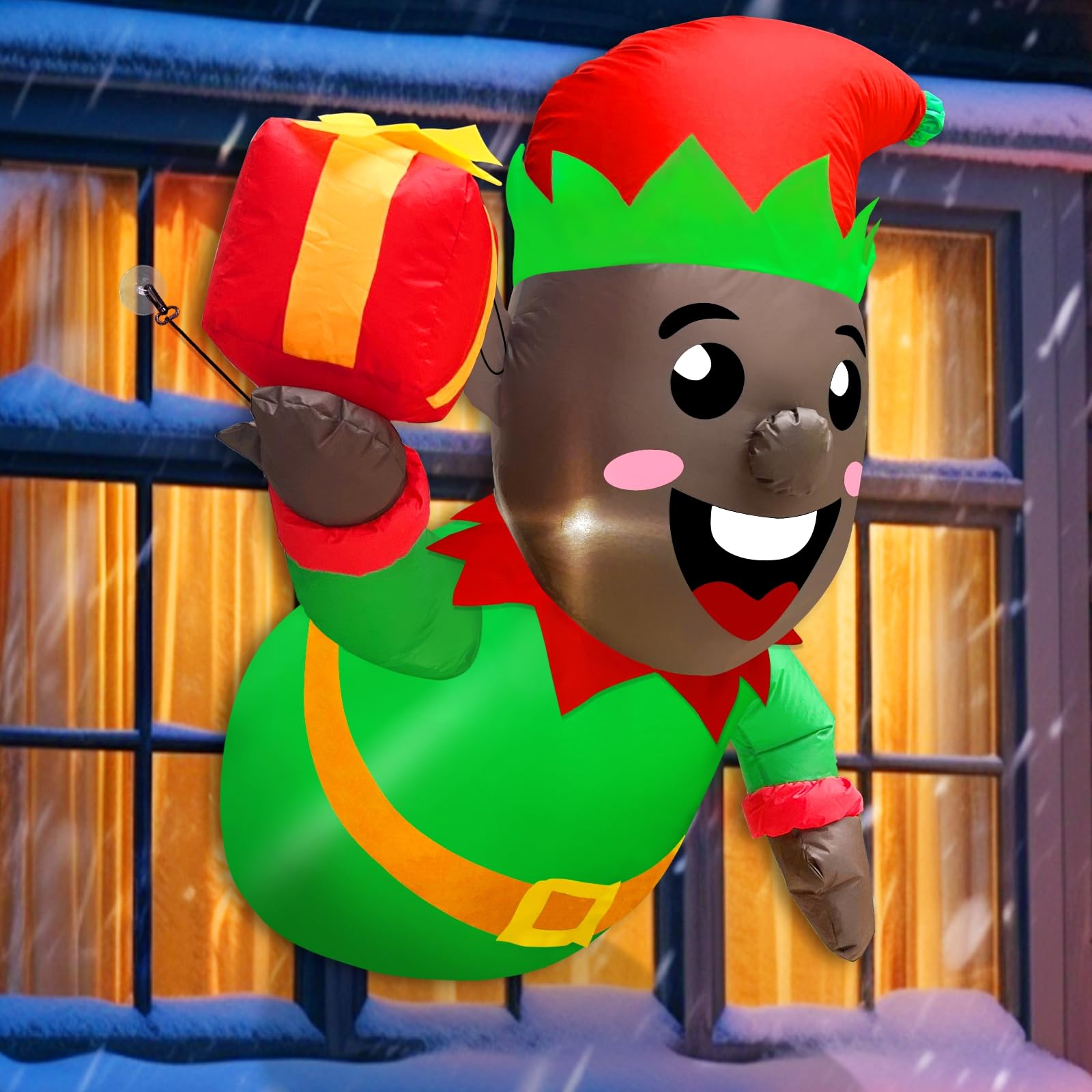 Foto 1 | Papá Noel Inflable Turnmeon para Navidad 1.2 M Con Led - Venta Internacional