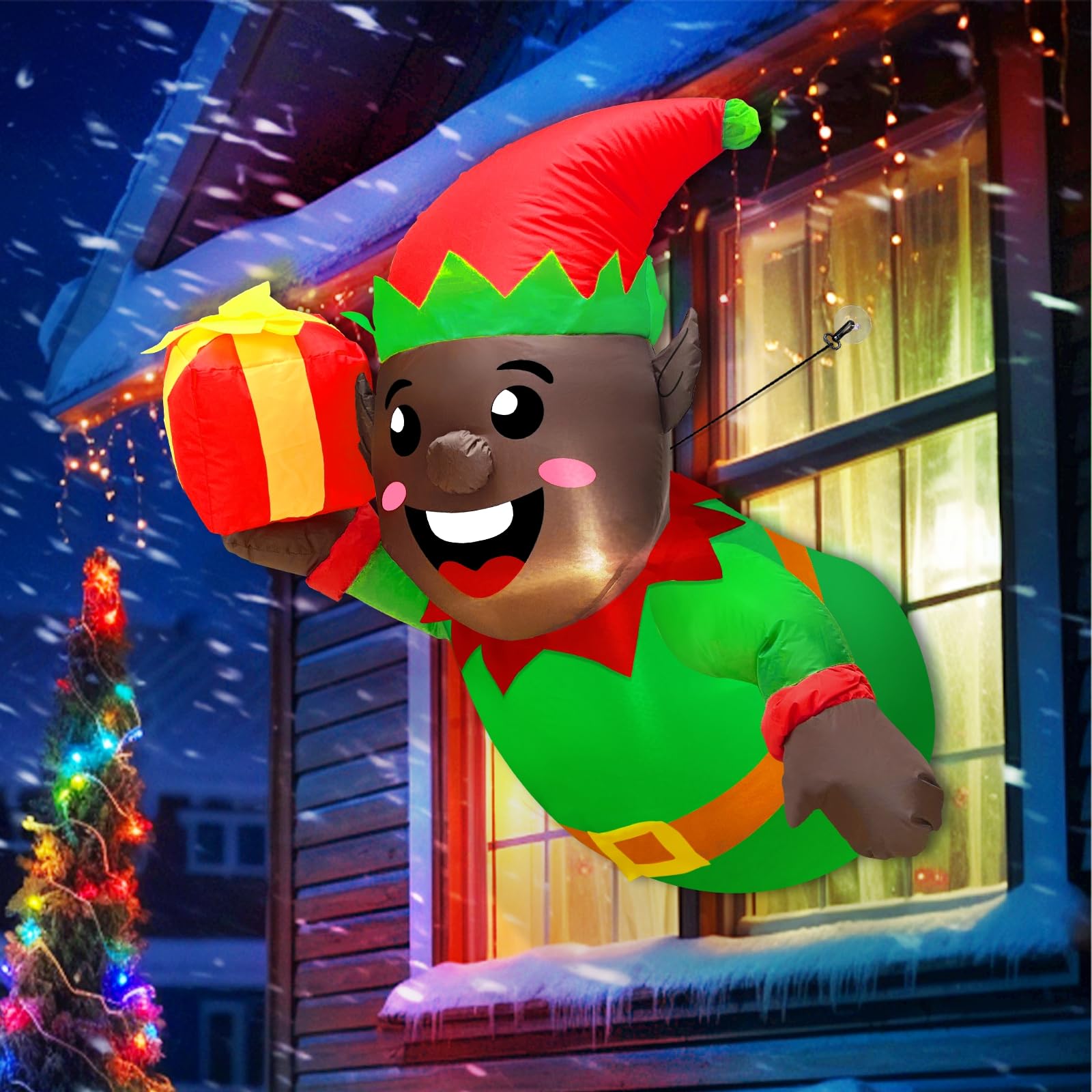 Foto 6 pulgar | Papá Noel Inflable Turnmeon para Navidad 1.2 M Con Led - Venta Internacional