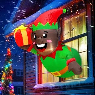 Foto 5 | Papá Noel Inflable Turnmeon para Navidad 1.2 M Con Led - Venta Internacional