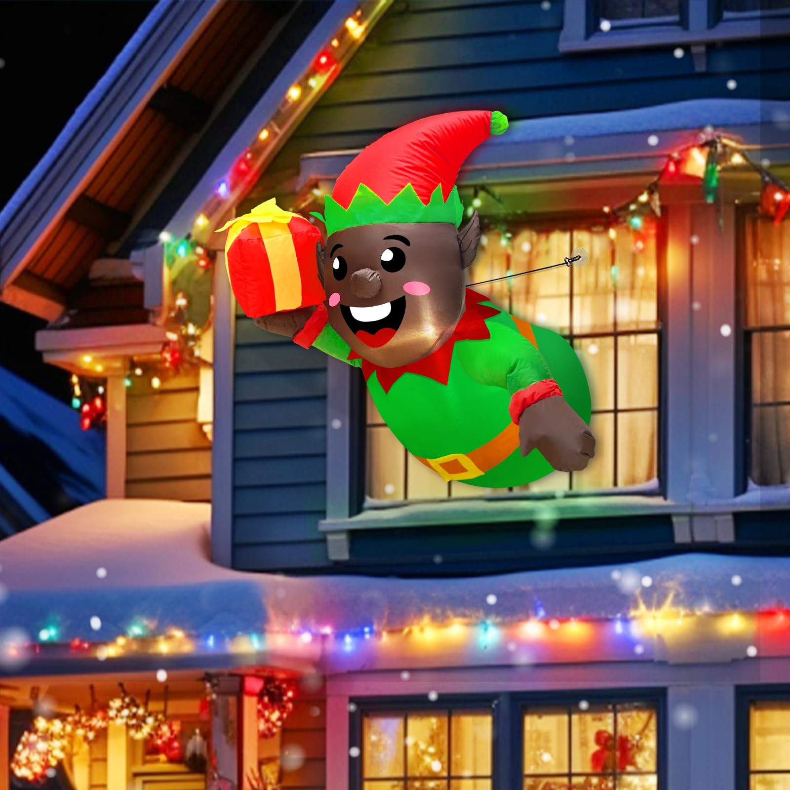 Foto 7 pulgar | Papá Noel Inflable Turnmeon para Navidad 1.2 M Con Led - Venta Internacional