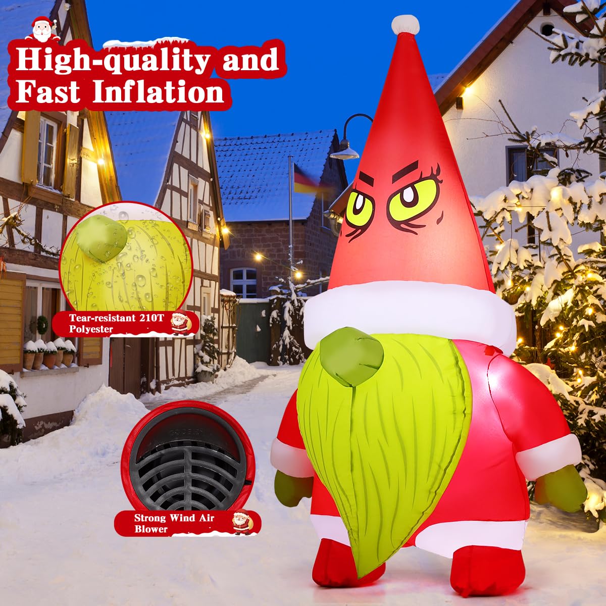 Foto 3 pulgar | Inflables Navideños Goosh 1.8 M con Led Para Decoración Exterior - Venta Internacional
