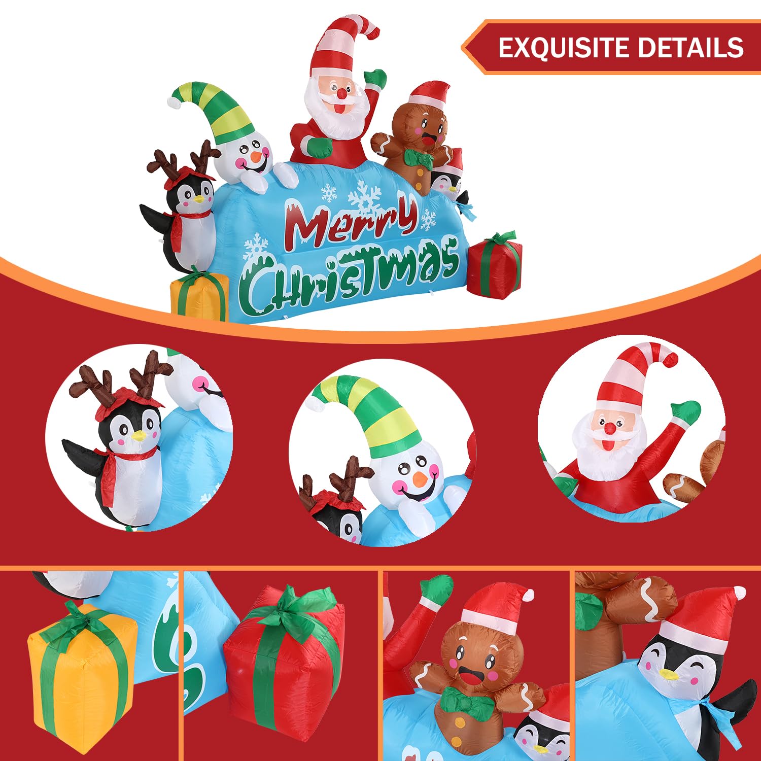 Foto 4 pulgar | Inflable Sattiyrch Navideño de 2.4 m-Venta Internacional