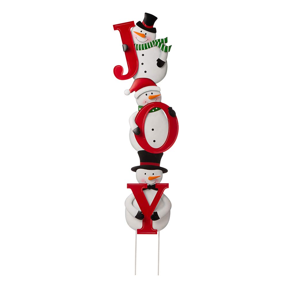 Foto 4 pulgar | Muñeco De Nieve Vertical De Metal Glitzhome Con Forma De Estaca De Navidad, 48,25 Cm - Venta Internacional.