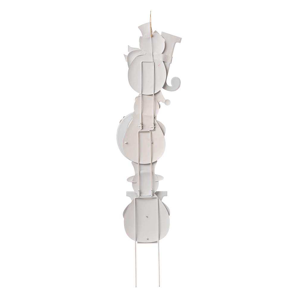 Foto 5 pulgar | Muñeco De Nieve Vertical De Metal Glitzhome Con Forma De Estaca De Navidad, 48,25 Cm - Venta Internacional.