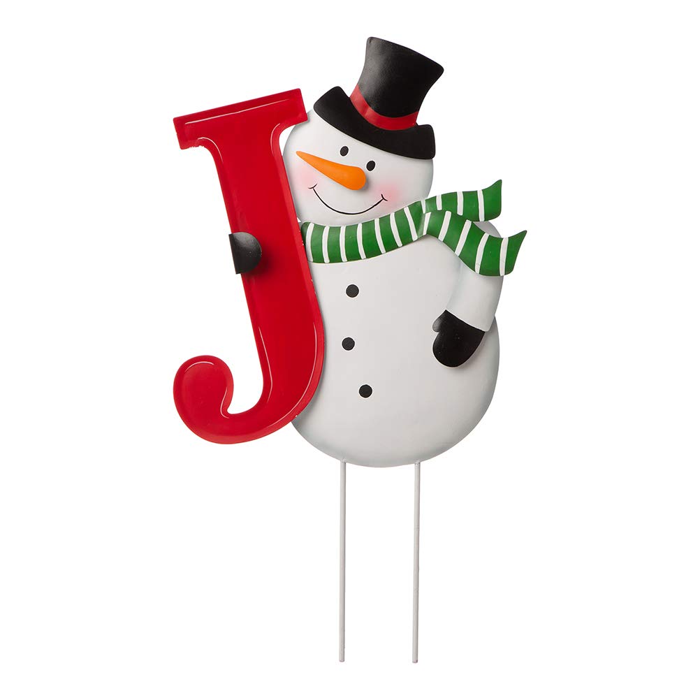 Foto 6 pulgar | Muñeco De Nieve Vertical De Metal Glitzhome Con Forma De Estaca De Navidad, 48,25 Cm - Venta Internacional.