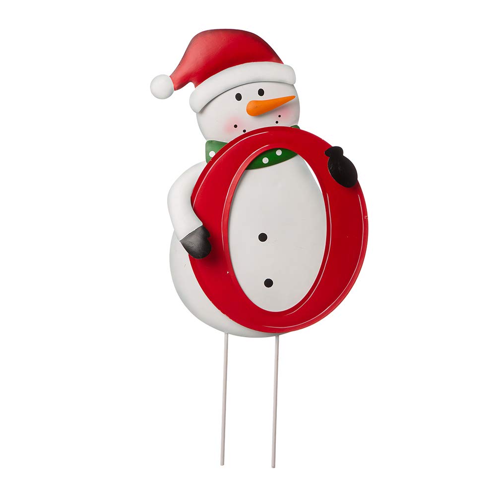 Foto 7 pulgar | Muñeco De Nieve Vertical De Metal Glitzhome Con Forma De Estaca De Navidad, 48,25 Cm - Venta Internacional.