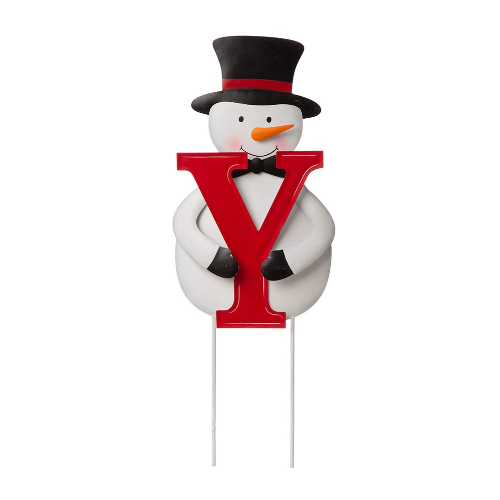 Foto 8 pulgar | Muñeco De Nieve Vertical De Metal Glitzhome Con Forma De Estaca De Navidad, 48,25 Cm - Venta Internacional.