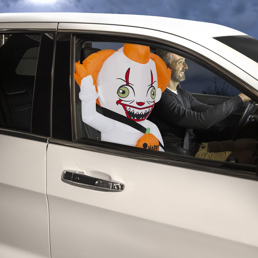 Foto 3 pulgar | Coche Inflable Buddy Gemmy Pennywise Con Calabaza De 90 Cm De Altura - Venta Internacional.