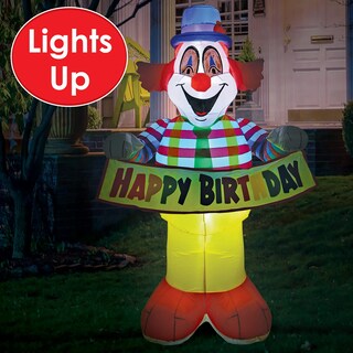 Foto 3 | Beistle Inflable Con Forma De Payaso, 1,8 M, Con Led De Feliz Cumpleaños - Venta Internacional.