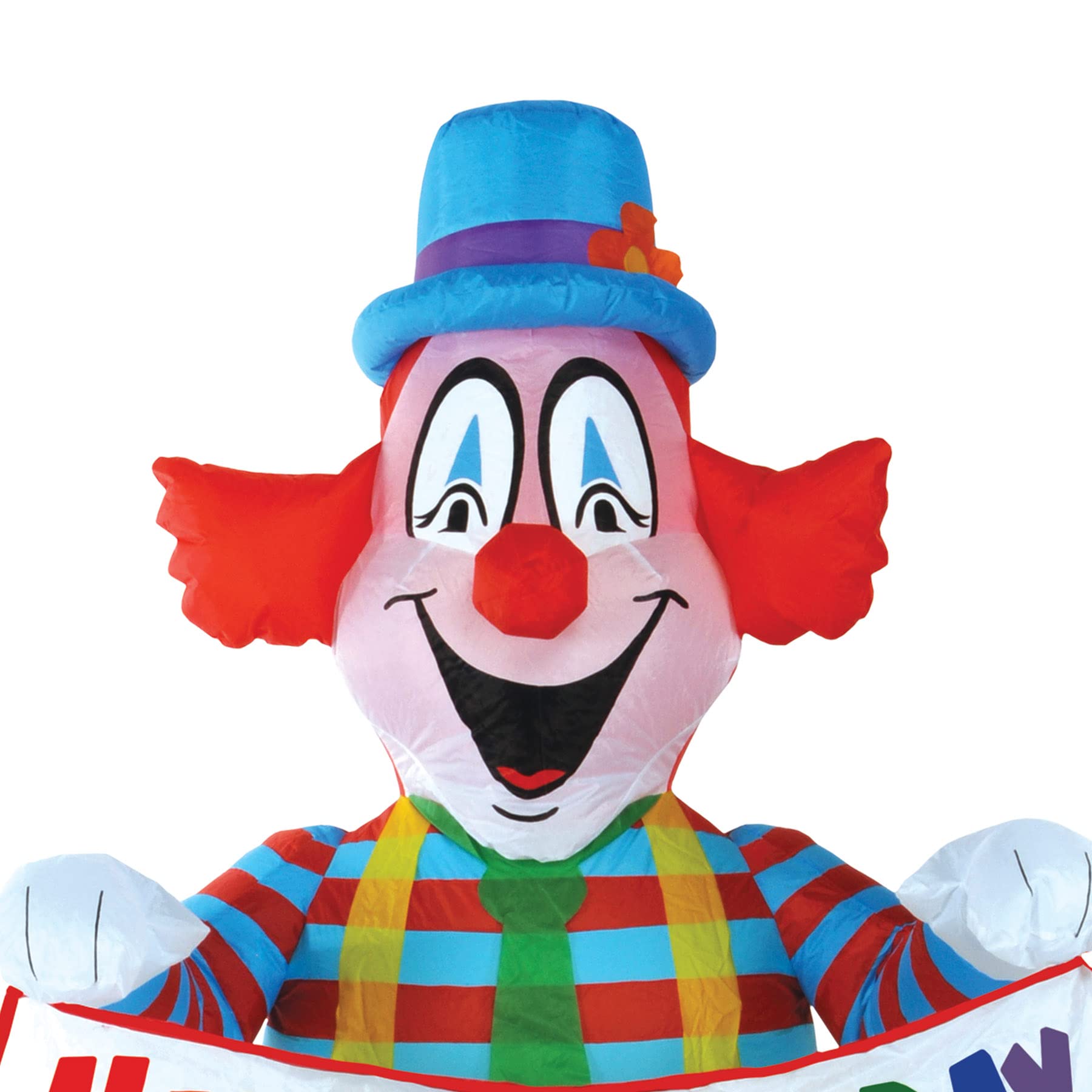 Foto 4 | Beistle Inflable Con Forma De Payaso, 1,8 M, Con Led De Feliz Cumpleaños - Venta Internacional.