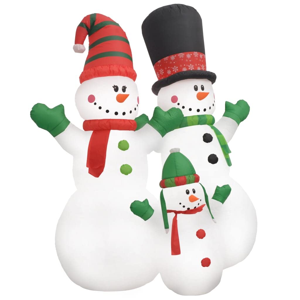 Foto 4 pulgar | Muñecos De Nieve Inflables Navideños Family Vidaxl Con Led De 94,5 Cm - Venta Internacional.