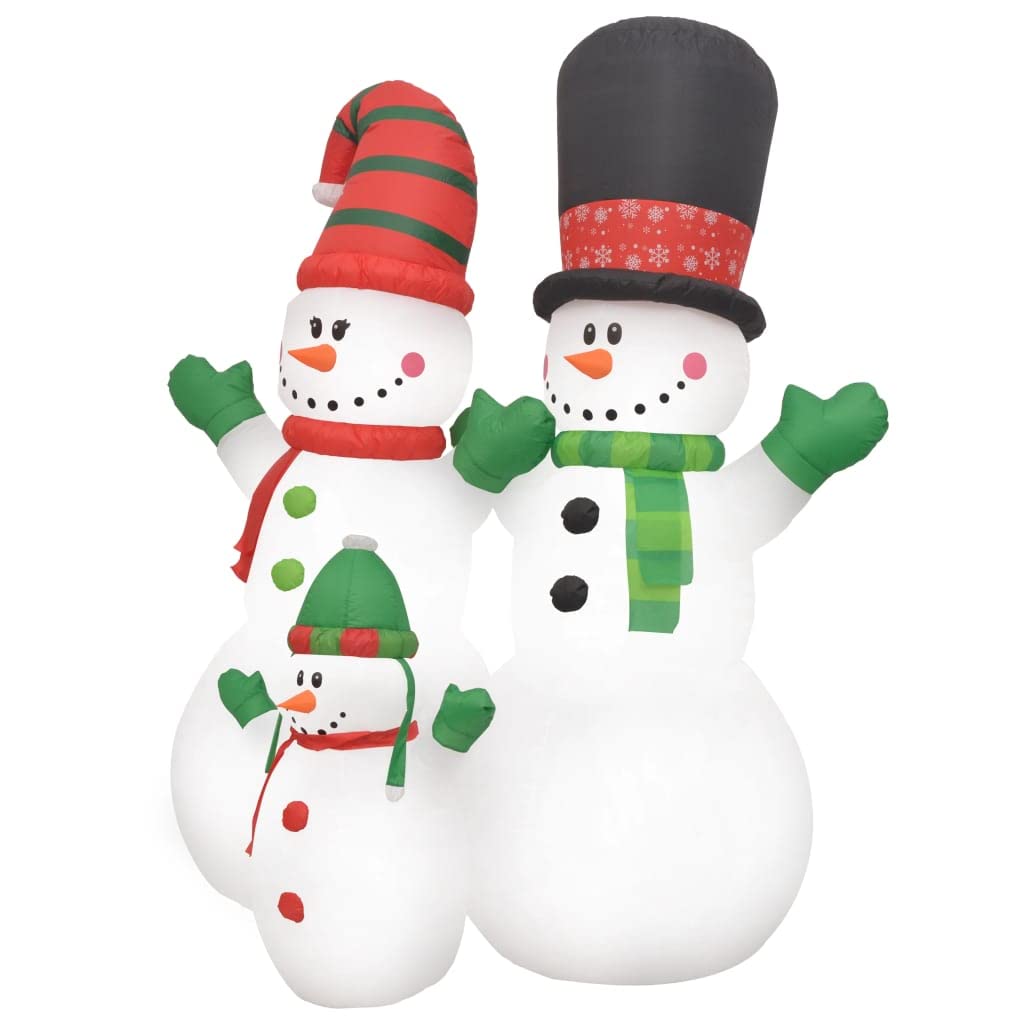 Foto 5 pulgar | Muñecos De Nieve Inflables Navideños Family Vidaxl Con Led De 94,5 Cm - Venta Internacional.