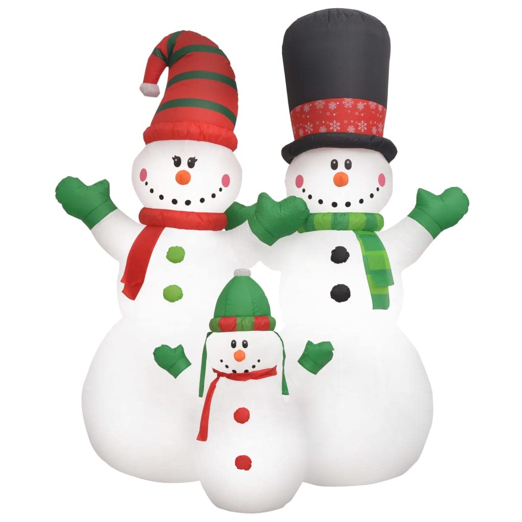 Foto 6 pulgar | Muñecos De Nieve Inflables Navideños Family Vidaxl Con Led De 94,5 Cm - Venta Internacional.
