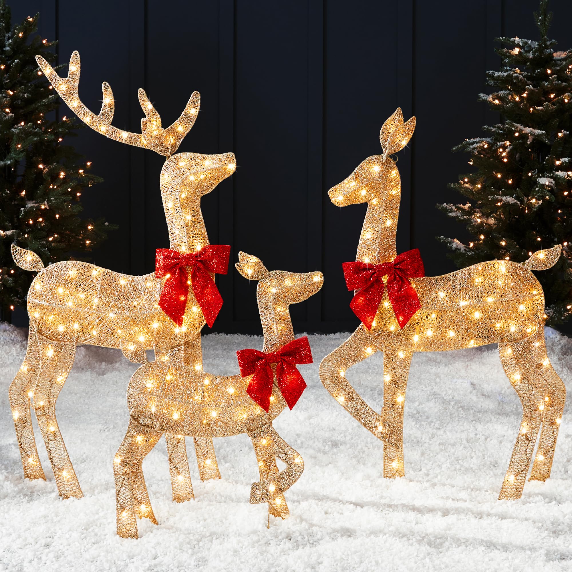 Set Christmas Deer Family Best Choice Products De 4 Pies Con 175 Led - Venta Internacional.