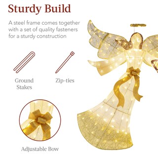 Foto 4 | Decoración Navideña Best Choice, Ángel Iluminado De 5 Pies Para Exteriores - Venta Internacional.