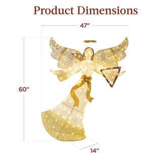 Foto 6 | Decoración Navideña Best Choice, Ángel Iluminado De 5 Pies Para Exteriores - Venta Internacional.