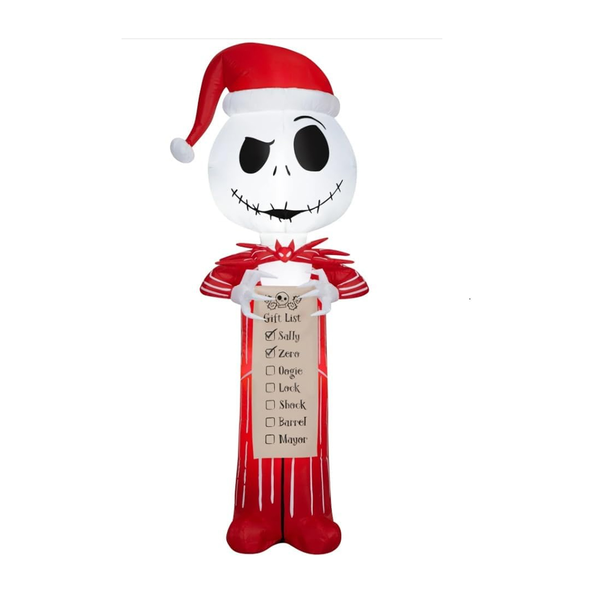 Foto 2 pulgar | Inflable Jack Skellington Santa Lista De Navidad