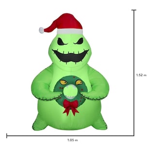 Foto 4 | Inflable Oogie Boogie Sosteniendo Corona Navideña
