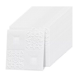 Foto 1 | Papel Tapiz BELUG color Blanco Patrón 3D Ladrillo 20 Piezas