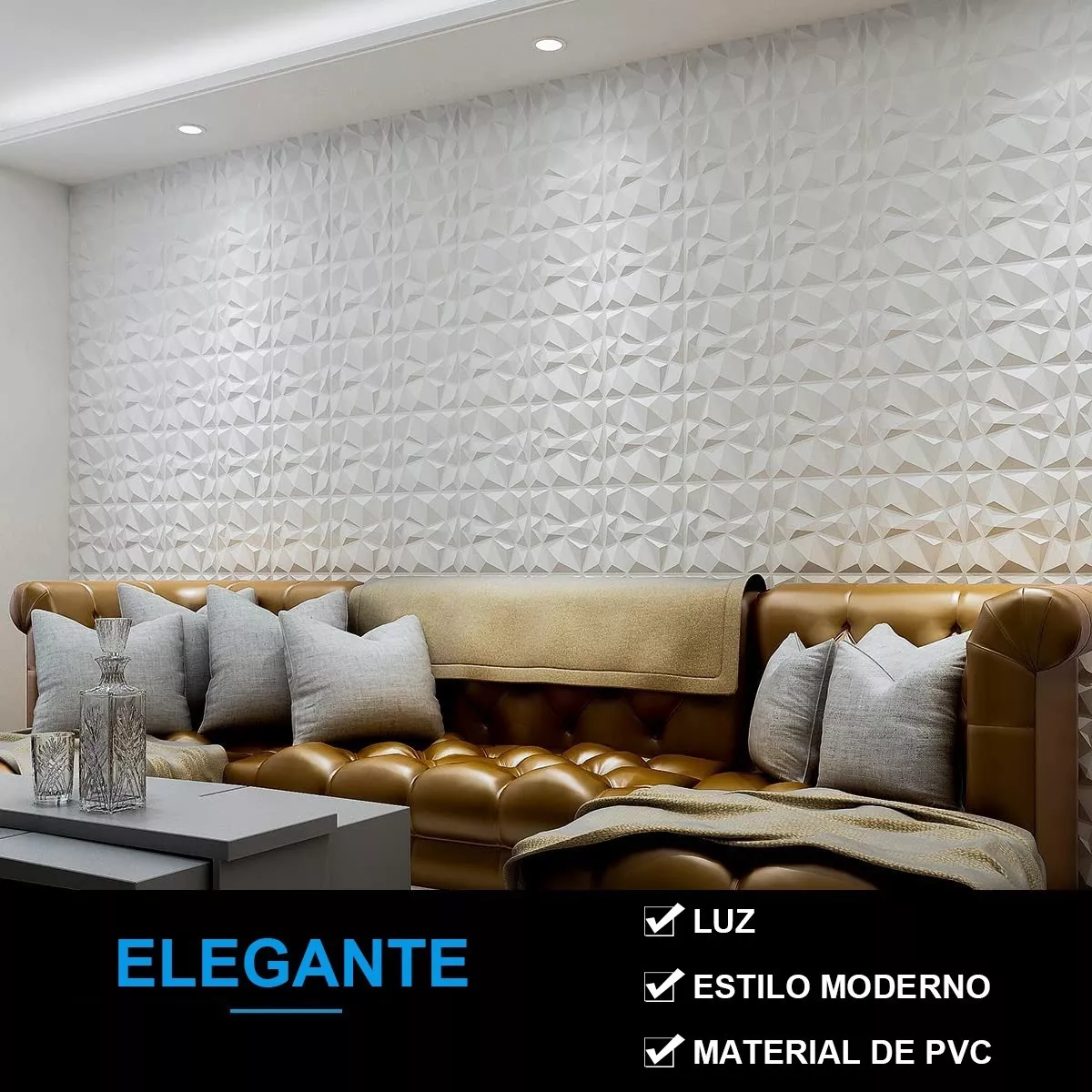 Foto 5 pulgar | Panel de Pared Tridimensional BELUG con Pegamento Blanco 20 Piezas