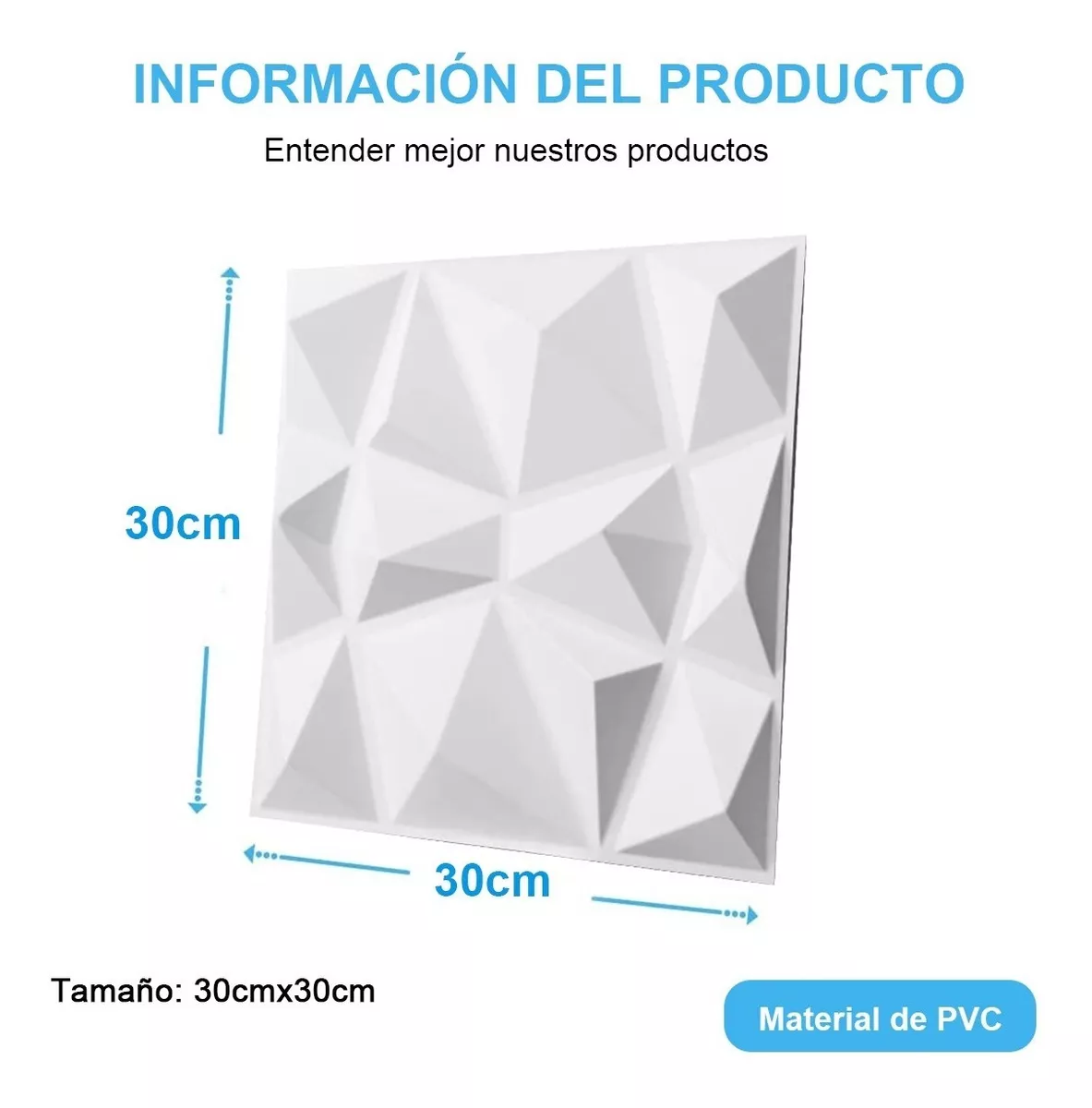 Foto 5 | Panel de Pared Tridimensional BELUG con Pegamento Blanco 20 Piezas