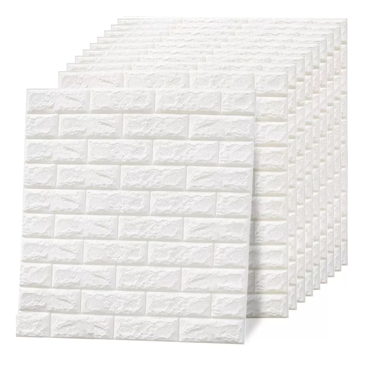 Set  Pegatina De Pared  Patrón De Ladrillo3d Textura Papel Tapiz Eo Safe Imports Esi-9253 Blanco