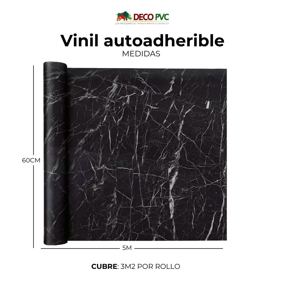 Foto 6 pulgar | Vinil Adhesivo Mármol Madera Panel Decorativo Sólido A403 500 x 60 cm 1 Rollo