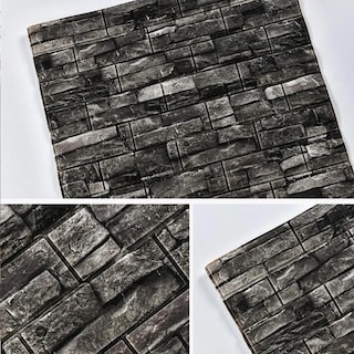 Foto 3 | 10 Pz Papel Tapiz 3d Pegatina Autoadherible Paredes Laja Gris Hy72
