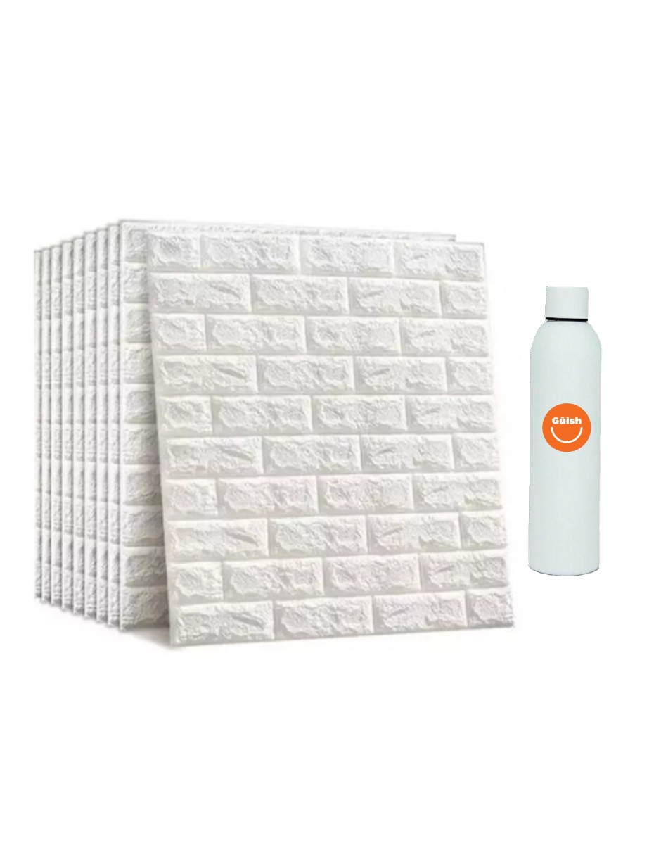 Foto 1 | Papel Tapiz 3D Blanco + Termo de Agua