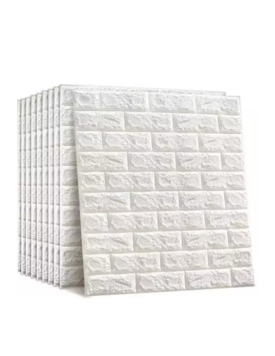 Foto 3 pulgar | Papel Tapiz 3D Blanco + Termo de Agua