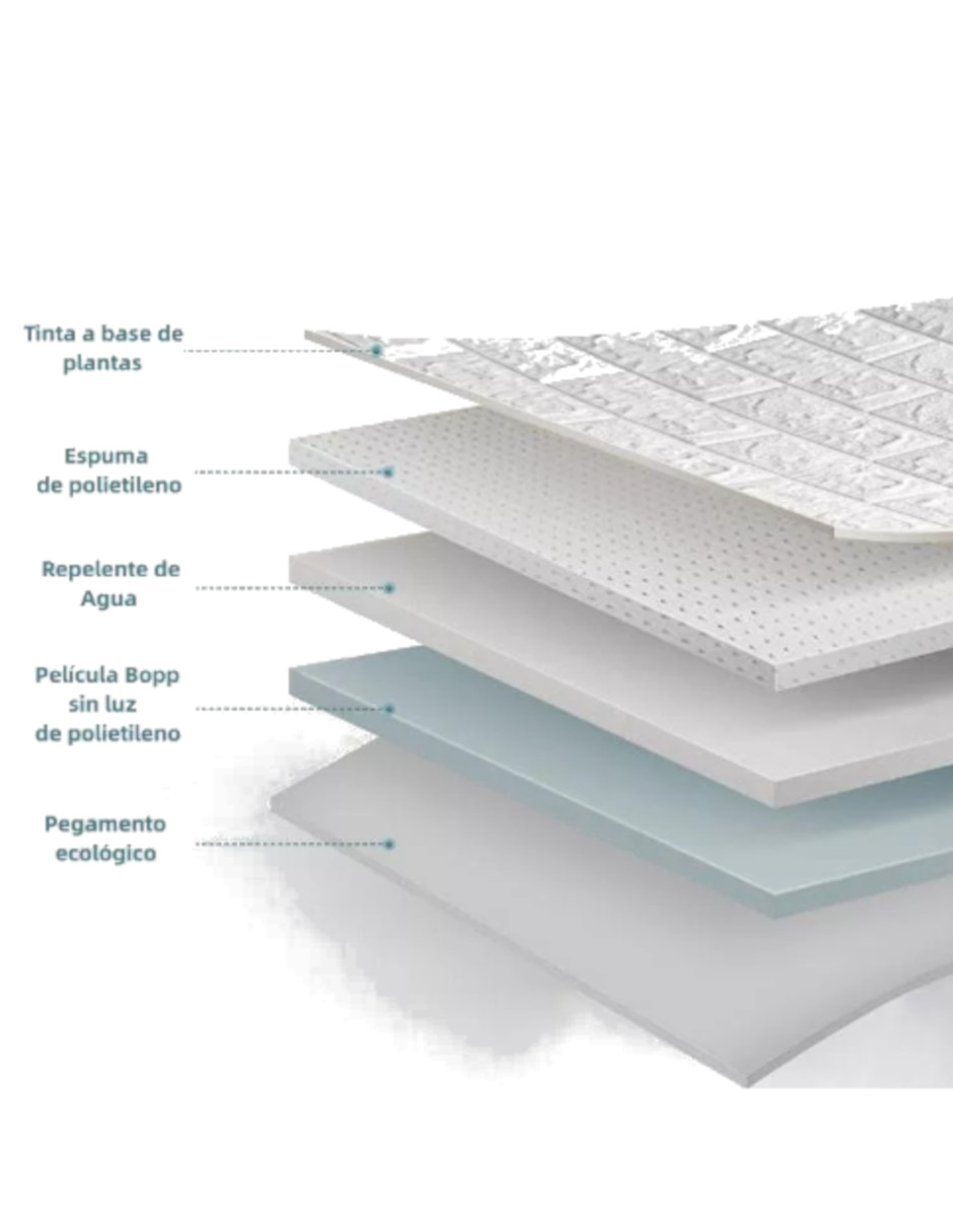 Foto 5 pulgar | Papel Tapiz 3D Blanco + Termo de Agua
