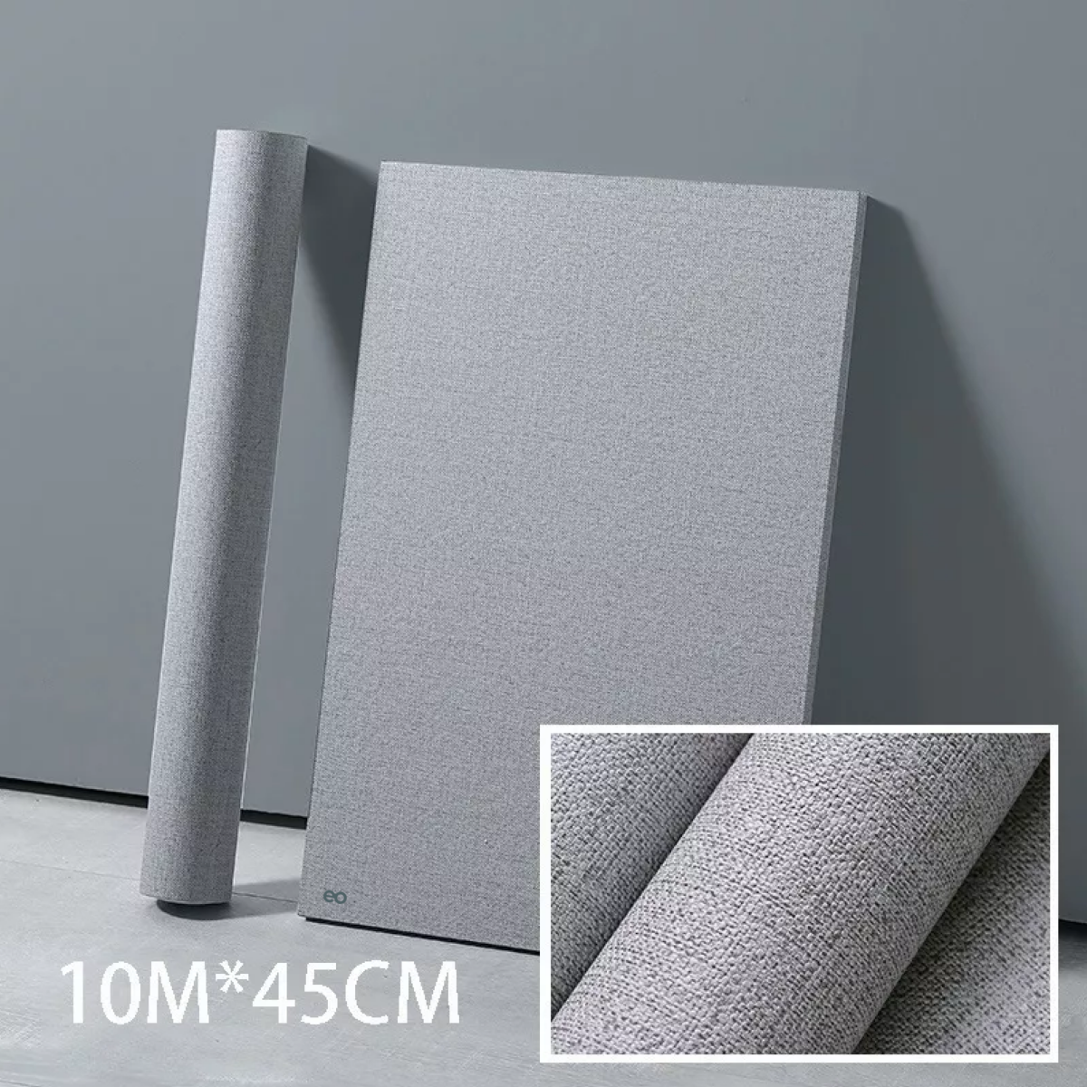 Foto 2 | Papel Tapiz Autoadherible Patrón de Tela Gris