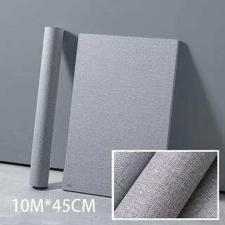 Foto 2 | Papel Tapiz Autoadherible Patrón de Tela Gris