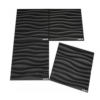 Foto 1 | Paneles Decorativos 3d Negro 50x50cm 20 Piezas Con Cinta Lab.g, Negro