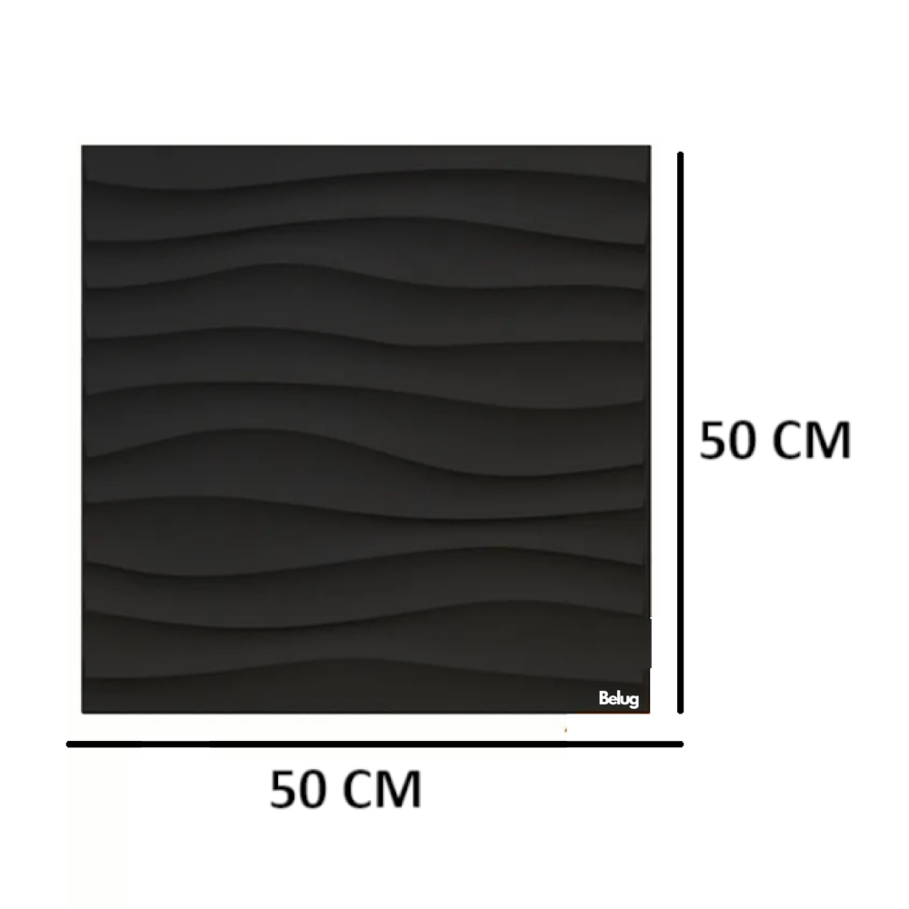 Foto 6 pulgar | Paneles Decorativos 3d Negro 50x50cm 20 Piezas Con Cinta Belug, Negro