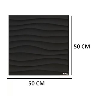Foto 5 | Paneles Decorativos 3d Negro 50x50cm 20 Piezas Con Cinta Belug, Negro