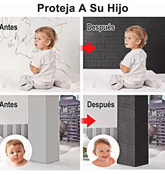 Foto 2 | Papel Tapiz 3D Xtellar Patrón de Ladrillo 10 Piezas