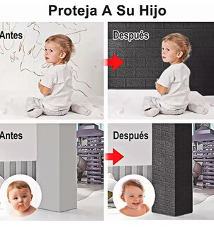 Foto 2 | Papel Tapiz 3D Xtellar Patrón de Ladrillo 10 Piezas