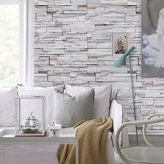 Foto 2 | Papel Tapiz Autoadhesivo Para Paredes De Piedra 3d 45cm*10m Ladrillo Lab.g Gris