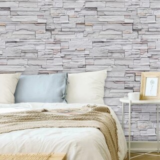 Foto 3 | Papel Tapiz Autoadhesivo Para Paredes De Piedra 3d 45cm*10m Ladrillo Lab.g Gris