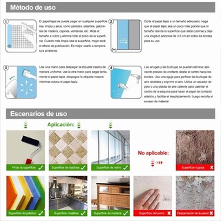 Foto 5 | Papel Tapiz Autoadhesivo Para Paredes De Piedra 3d 45cm*10m Ladrillo Lab.g Gris