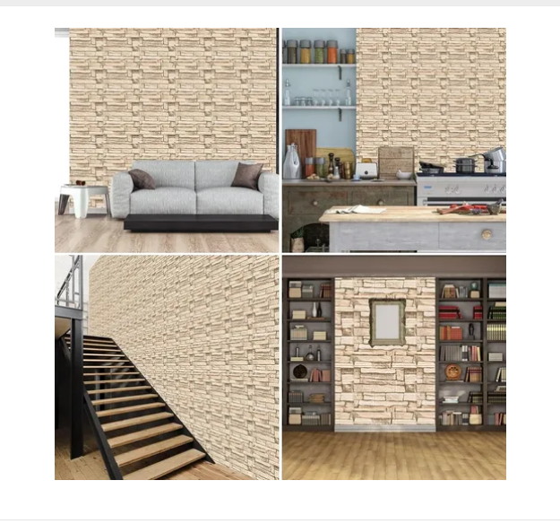 Foto 4 pulgar | 10pcs Pegatina Pared Patron Ladrillo Papel Tapiz 3d 35x38cm