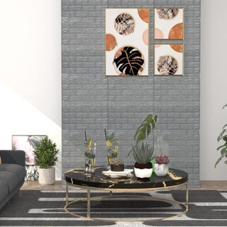 Foto 2 | Paneles De Papel Pintado Vidaxl 3d Diseño De Ladrillo Antracita 27 6 X 30 3 Cm - Venta Internacional.